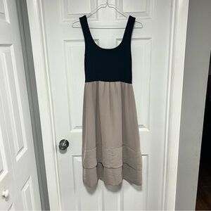 Mossimo Supply Co. Black and Tan Midi Dress Size S